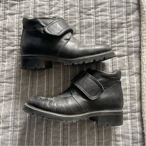 Leather Lug Sole Boots 8